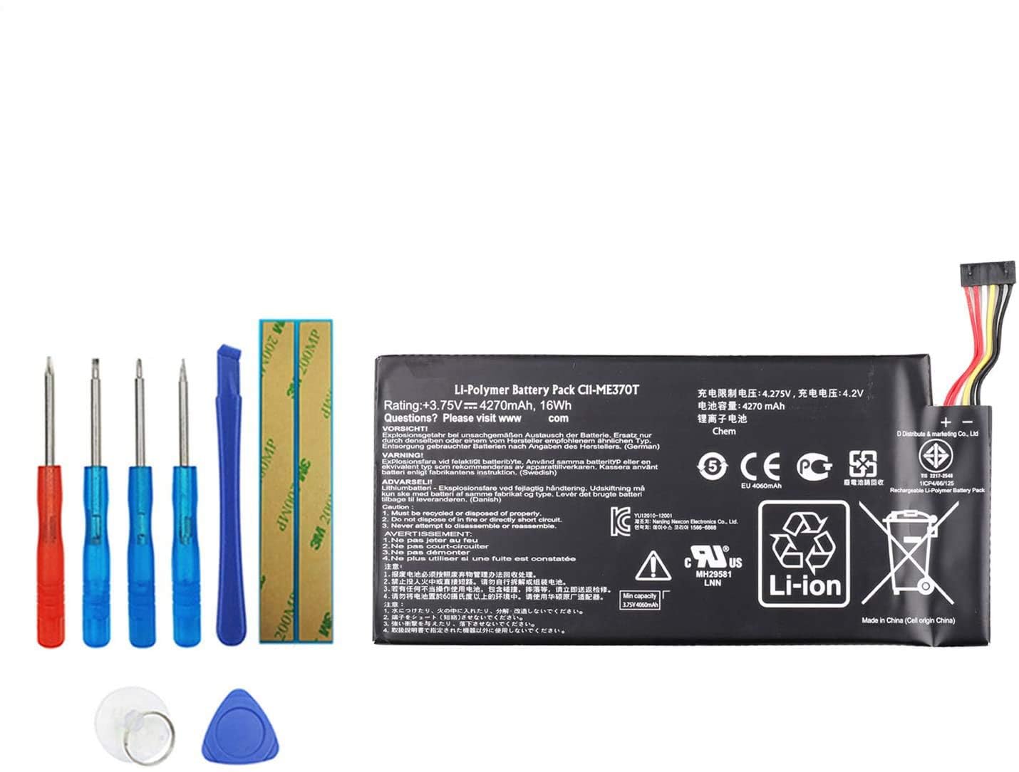 Vvsialeek C11-ME370T Replacement Battery Compatible with Asus ME301T-A1 ME370T MeMO Pad ME301T Nexus 7