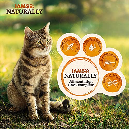 IAMS Naturally Katzenfutter Nass in Sauce - hochwertiges Nassfutter mit Fisch für erwachsene Katzen, Sea Collection, 12 x 85 g