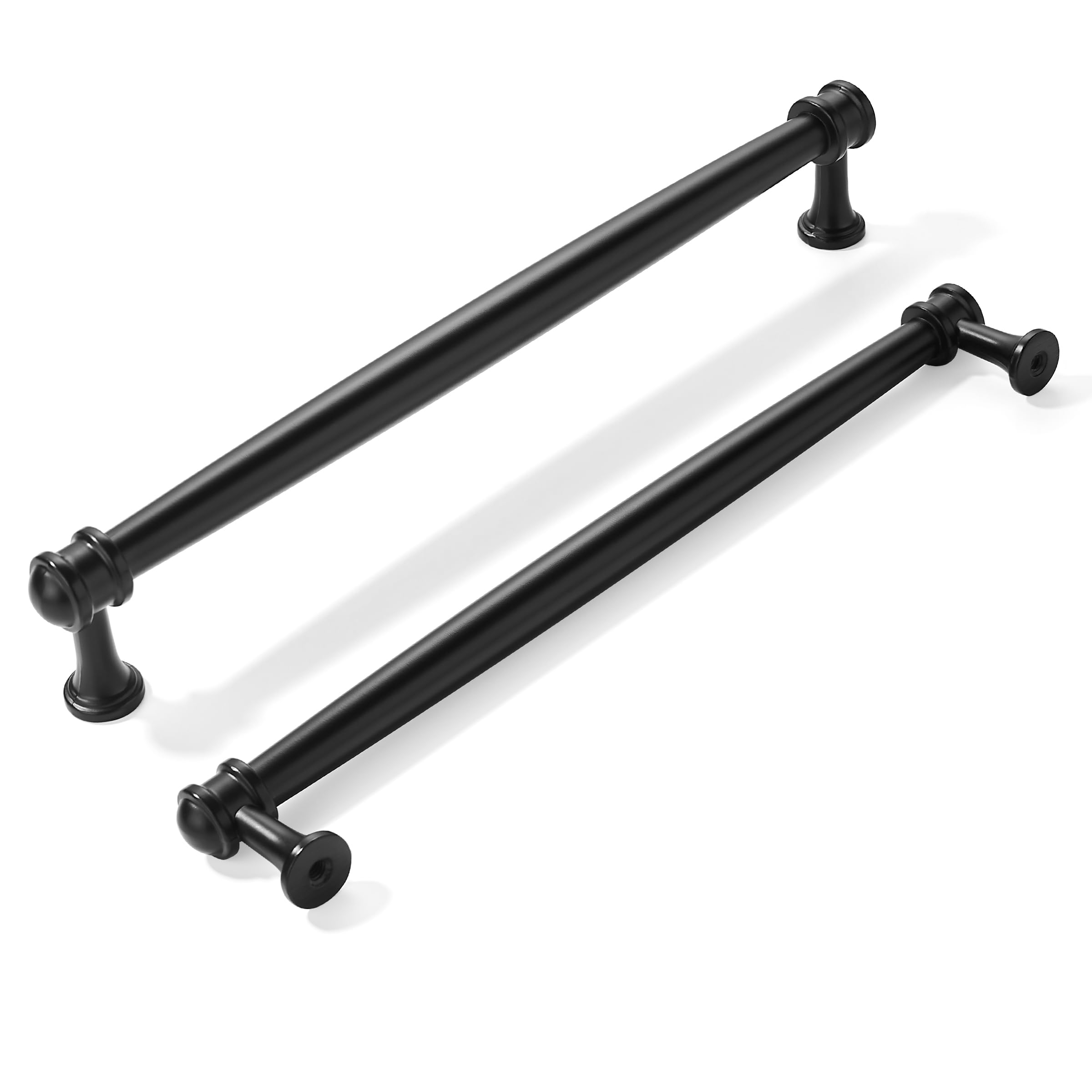 Poignées de cuisine robustes 203 mm noir mat lot de 2 quincaillerie meuble de placard
