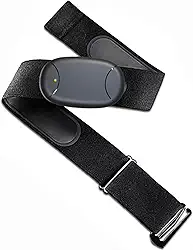Monitor de frequência cardíaca, alça peitoral recarregável, detector de frequência cardíaca usável, Bluetooth 5.0, ANT+, monitoramento de batimentos cardíacos para exercícios físicos