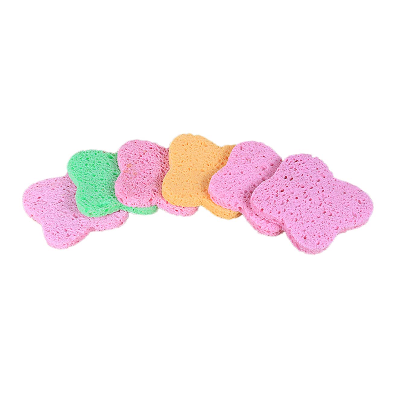 BESTYASH 15pcs Natural Wood Pulp Cleansing Puff Gentle Facial Sponge for Daily Skin Care Makeup Removal Random Color Exfoliating Tool for Smooth Skin Random Color