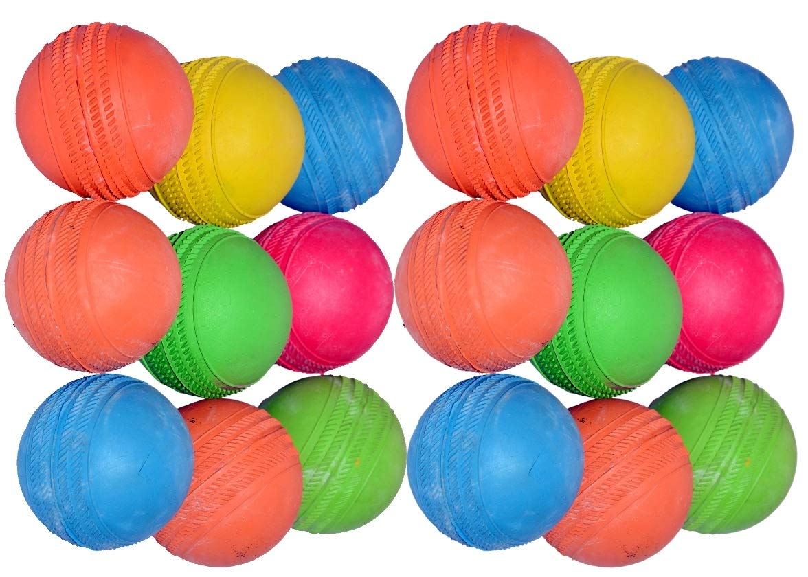 Sagar 18 Light Weight Rubber Balls for Tennis, Cricket and More