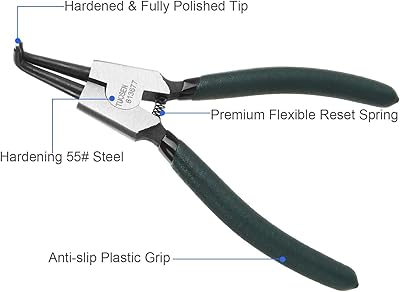 PTSTEL 4 Piece 7-Inch Internal/External Snap Ring Pliers Set Circlip Pliers Kit