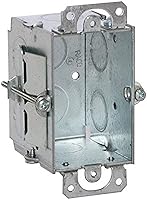 Raco 506 Gangable Switch Box 3x2 Inch 2-1/2 Deep Old Work Plaster Ears 8 Knockouts Gray UL Listed