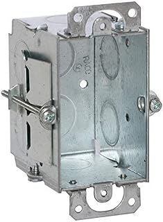 Raco 506 Gangable Switch Box 3x2 Inch 2-1/2 Deep Old Work Plaster Ears 8 Knockouts Gray UL Listed