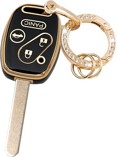 Miniatura 7 de WSAuto Funda para llavero con llavero de metal compatible con Honda Accord Civic CR-V Fit Odyssey Pilot Ridgeline CR-Z Accesorios de TPU suave,