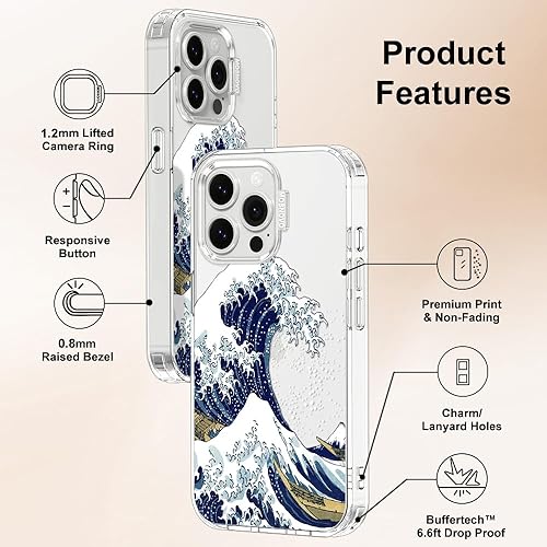 Miniatura 6 de MOSNOVO - Funda para iPhone 13 Pro, protección Buffertech de grado militar contra caídas (6.6 pies), antidesprendimiento, poliuretano termoplástico