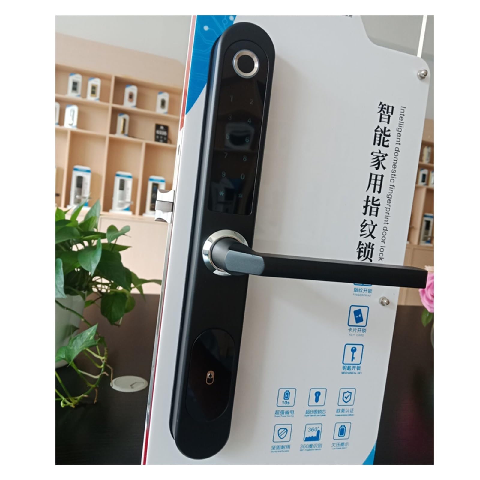 TTlock - Cerradura inteligente Bluetooth sin llave, huella digital, contraseña, cerradura de puerta delgada
