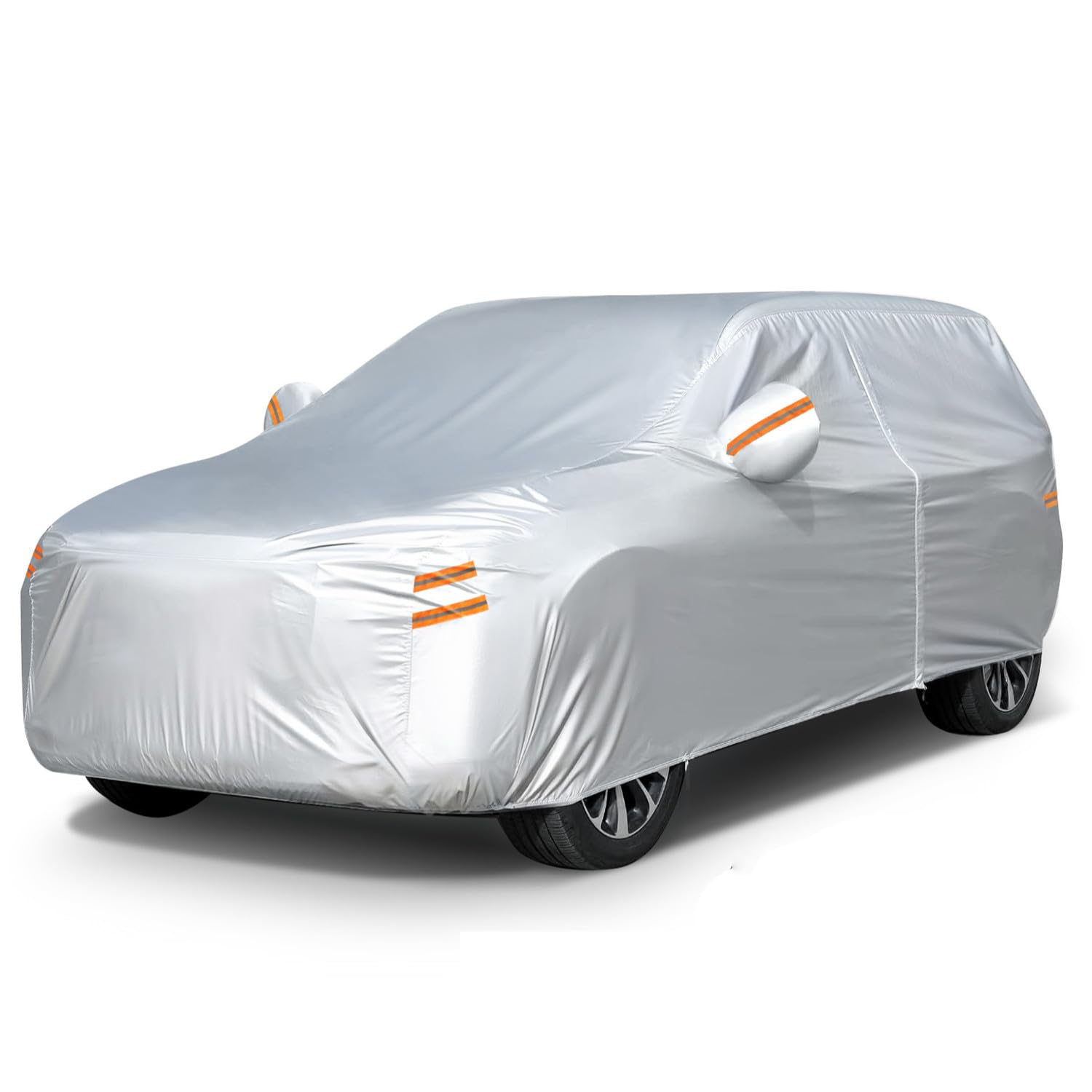 Tsumbay 190T Car Cover Waterproof All Weather Outdoor Full Exterior Cover with Door Zipper Storage Bag Rain Hail