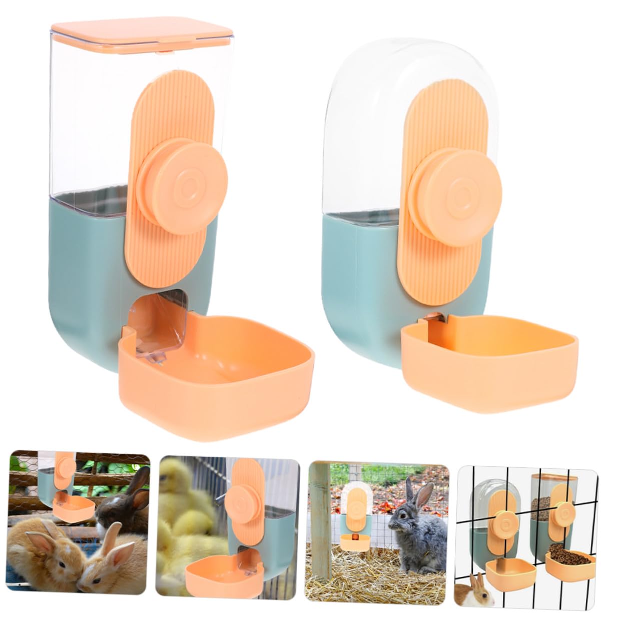 Distributore Automatico di Cibo e Acqua Sospeso 2 Pezzi Plastico | Pet e Cavia, Capacità Ampia, Uso Domestico, Alimentazione Quotidiana e Distribuzione Automatica