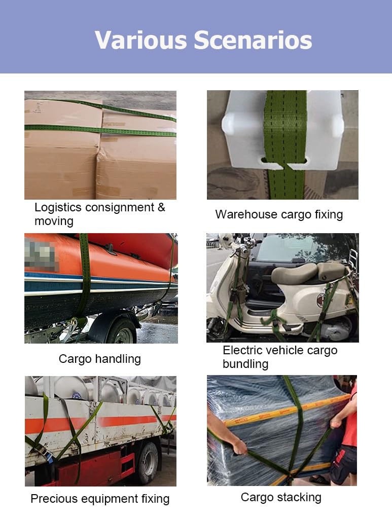 3,3–98,4 m Lange, endlose Spanngurte mit Ratschenverschluss, schmale Spanngurte mit Einer Bruchfestigkeit von 33069 lbs, grüne Zurrgurte for LKW Boot Anhänger(L 3.0m/9.8')
