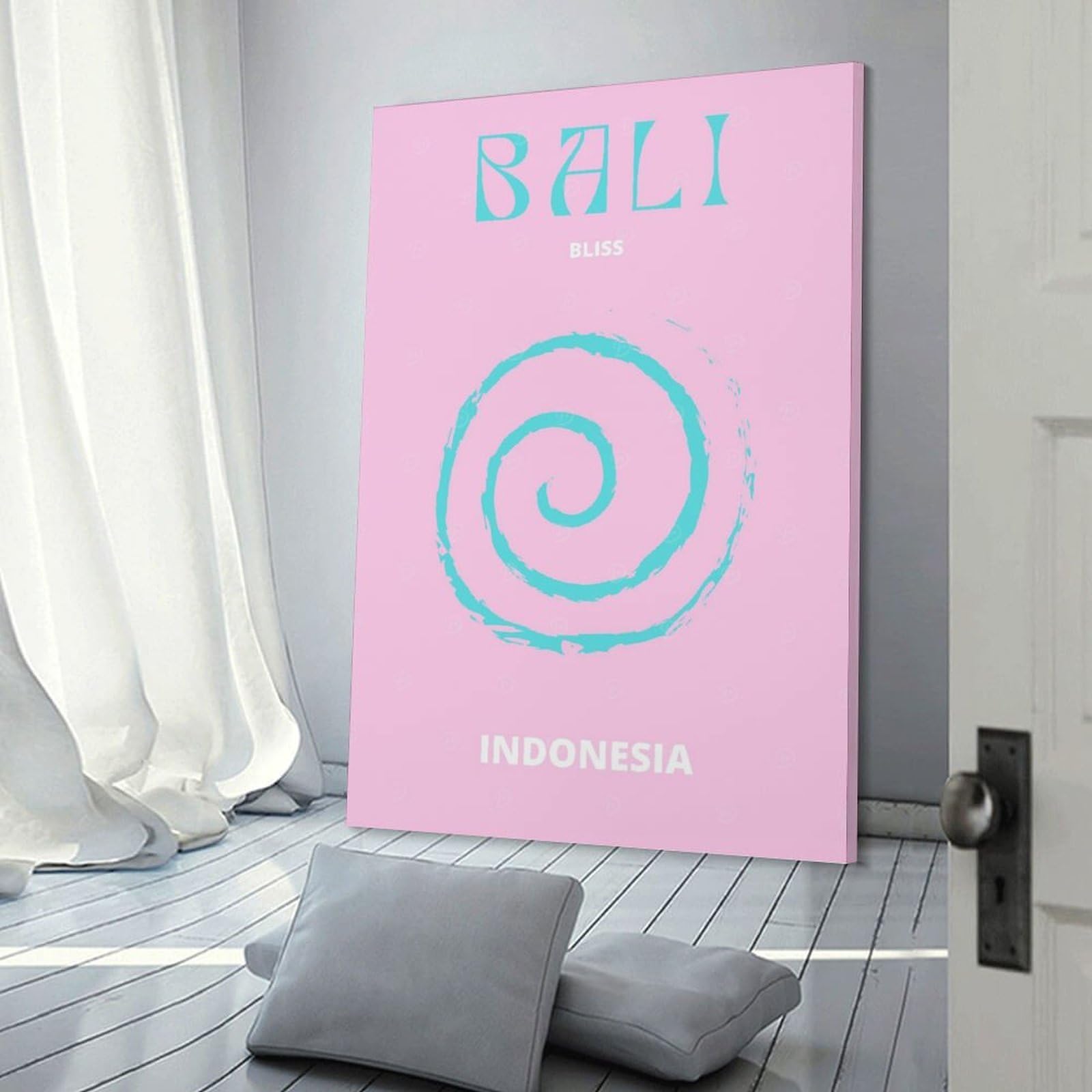 Junmoney Room Decor Wall Art Bali Bliss Travel, 24x36inch(60x90cm), for Wall Displays, Bedrooms Or Room Updates, A Versatile Canvas Print for Layering