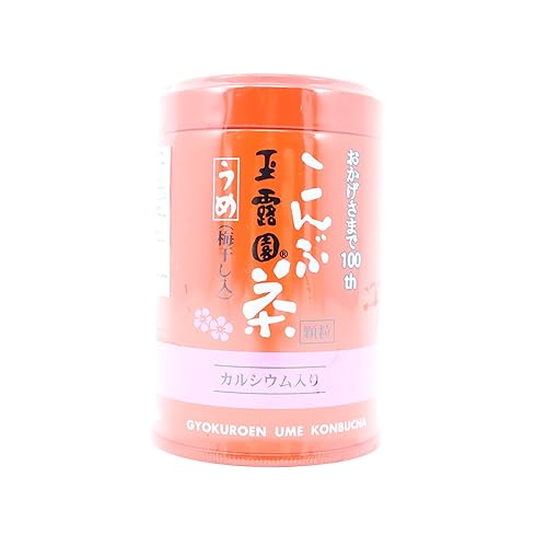 Gyokuroenn Té japonés Ume Konbucha | Té de algas con ciruela Ume | 1.41 oz