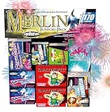PYROHELD Merlin 170 Teile Silvester Party Set mit Feuerwerk für Kinder & Erwachsene - Wunderkerzen, Knallerbsen UVM.