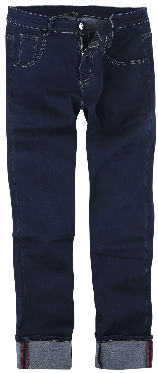 Banned Retro Rockabilly Slim Männer Jeans blau Biker, Rockabilly, Rockwear