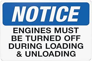Amazon.com: Engines Must Be Turned Off During Loading & Unloading ...