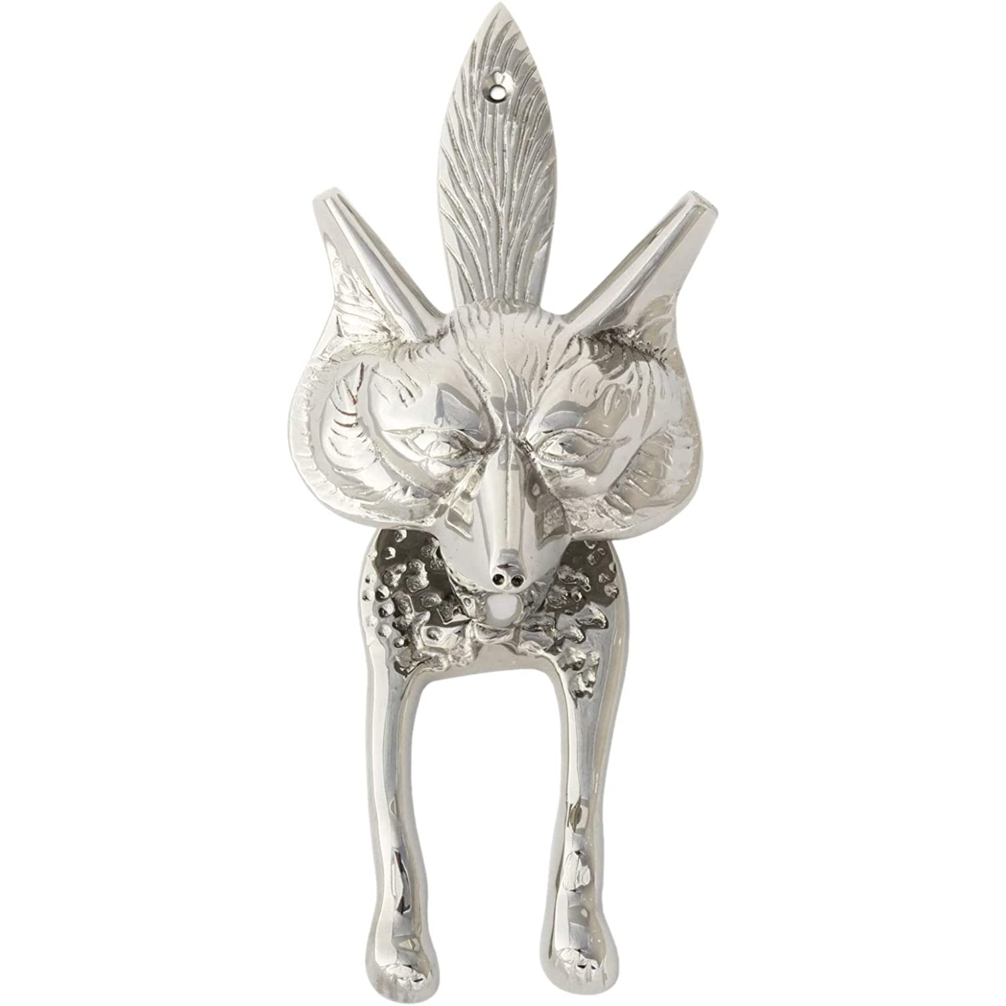 Castelion Nickel Castelion® Large Fox Door Knocker | High Quality Home Accessories | Decorative Home Accessory | Easy To Attach | Animal Home Decor | 24Cm X 9Cm