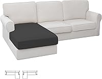 Vista 96 de Easy-Going - Funda elástica para sofá seccional de 1 pieza, chaise longue, forma L, funda de asiento separada para sofá seccional, funda de chaise