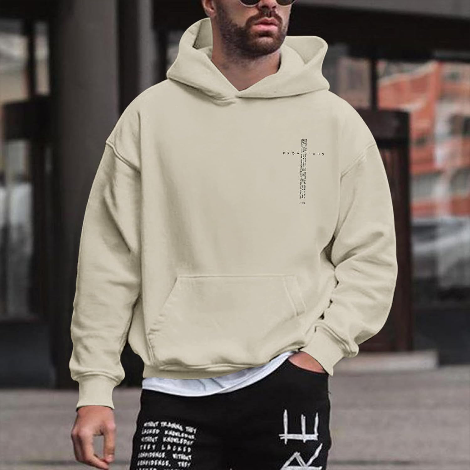 Christian Hoodies for Men Inspirational Religious Faith Cross Sweatshirts Vintage Bible Verse Graphic Hoodie Pullover - Image 4