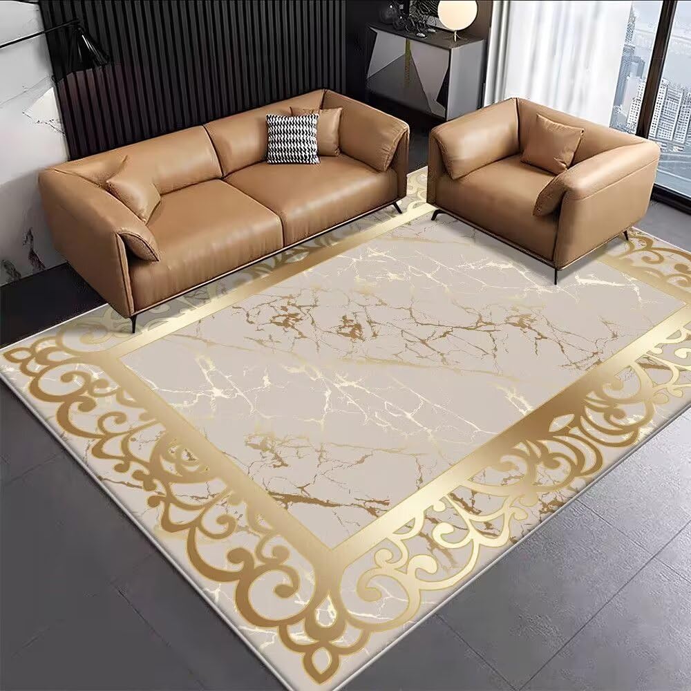 Tapis de salon en velours cristal parfait sous la table basse pour un coin cosy