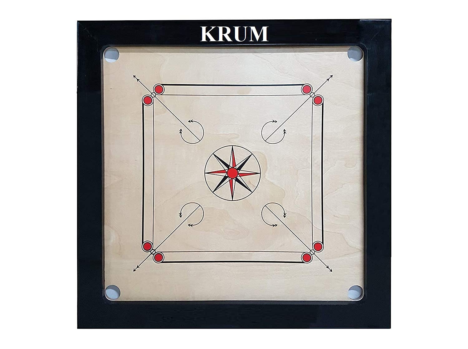 KRUM Hand Made Supreme Quality Round Pocket Carrom Board with Coins, Striker, and Powder for Kids and Children Adults (Large Size- 34 Inch) 2 Inch Boader (B09DWB4V92) Amazon Price History, Amazon Price Tracker