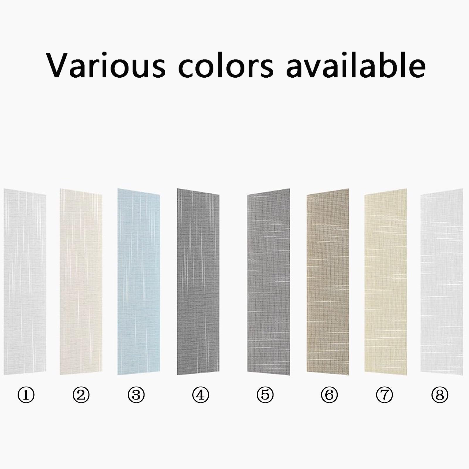 Cortina Lamas Verticales Translúcida,Persianas Opacas 60%,Cortina de Protección Solar y Privacidad para Balcón Puertas y Ventanas,con Accesorios,Personalizable,Ancho×Alto (90cm x 110cm)