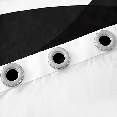 Miniatura 5 de Cortinas de rayas para dormitorio, sala de estar (2 paneles, 52 x 84 pulgadas), cortinas geométricas para niños, 30% a 50%, cortinas opacas en