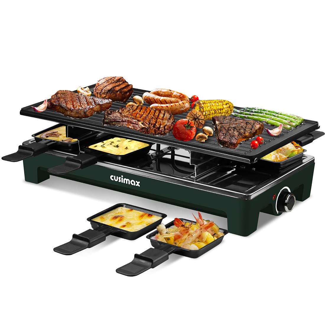 Buy CUSIMAX Raclette Grill Electric Grill Table, Portable 2 in 1 Korean