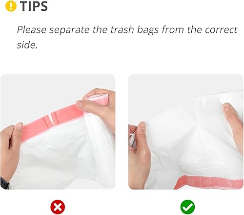 Miniatura 7 de Bolsas de basura de plástico ultra gruesas y resistentes con cordón de 15 galones, grandes, 80 unidades, color blanco, a prueba de fugas, para