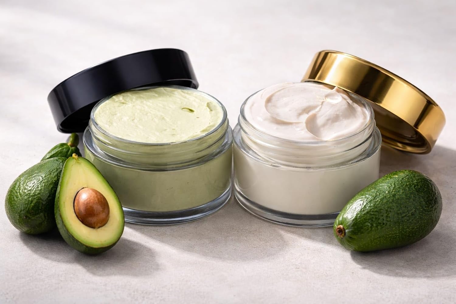 Avocado Day and Night Cream Combo for All Skin Types, Deep Hydration, Brightening, Anti-Aging, with Green Clay and Cucumber Hydrosol (COMBO)-image-33