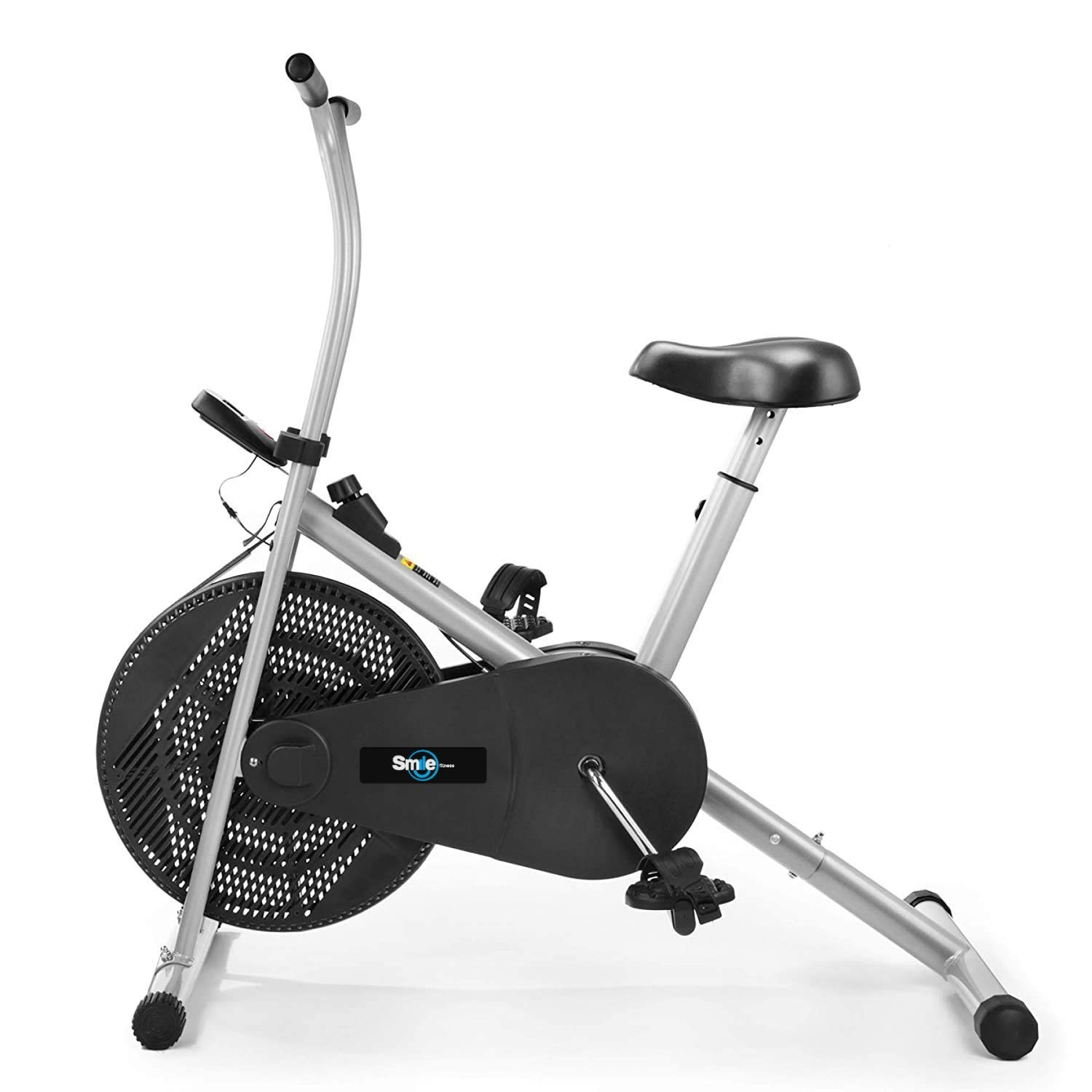 Smile Fitness SF01F Indoor Stationary Air Bike Exercise Cycle for Home Gym Cardio Full Body Weight Loss Workout - Pre Installation Support Via Video or Call (B09BCDVVPN) Amazon Price History, Amazon Price Tracker
