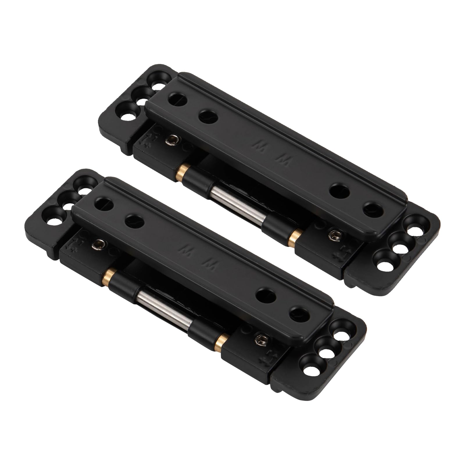 Ultracienkie ukryte zawiasy drzwiowe 12 × 3,7 × 2,2 cm, regulowany zawias tylny 110°, regulowany zawias do drzwi wahadłowych, nośność 60 kg, niewidoczny zawias do tajnych drzwi (czarny)