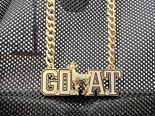 Goat Necklace Hip Hop Goat Pendant Greatest of All Time Turnover Chain For Adults Player Team Football Soccer Baseball Basketball Softball Fantasy Football3