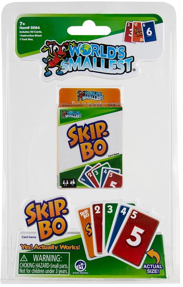 World's Smallest Skip-Bo, Super Fun for Outdoors, Travel & Family Game Night