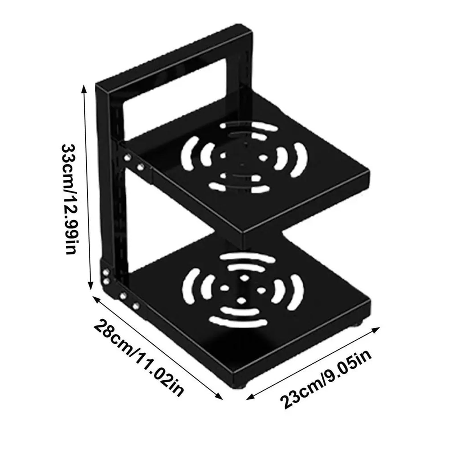 Organizer per Pentole Portaoggetti da cucina regolabile for pentole sotto il mobile Portavasi a scatto a stratificazione libera for l'organizzazione della(2 Layers)