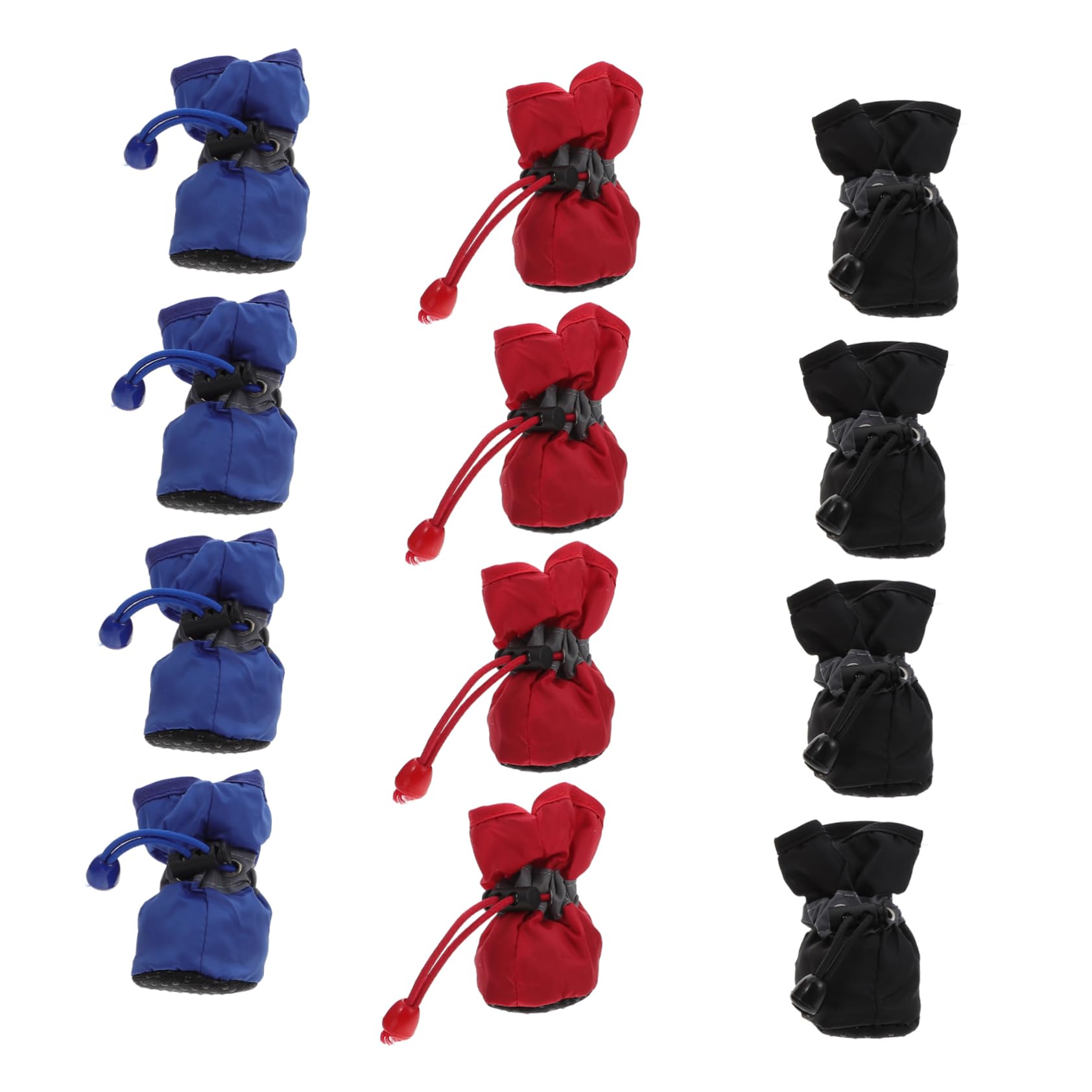 3 Sets Dog Rain Boots Non Slip Pet Footwear for Dogs Warm Keeping Design Easy to Lightweight Portable for Outdoor Use Rainy Weather