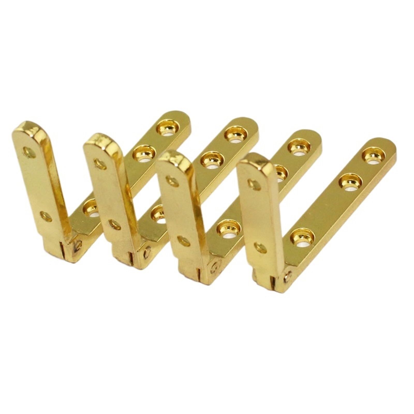 4pcs 30 * 37mm Wooden Box Hinge Zinc Alloy Jewelry Box Hinges with Screw(Golden)