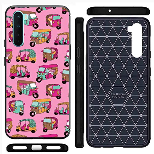Image of Amazon Brand - Solimo Designer Auto Pink Pattern Printed Soft & Flexible Hybrid Back Case Mobile Cover for OnePlus Nord