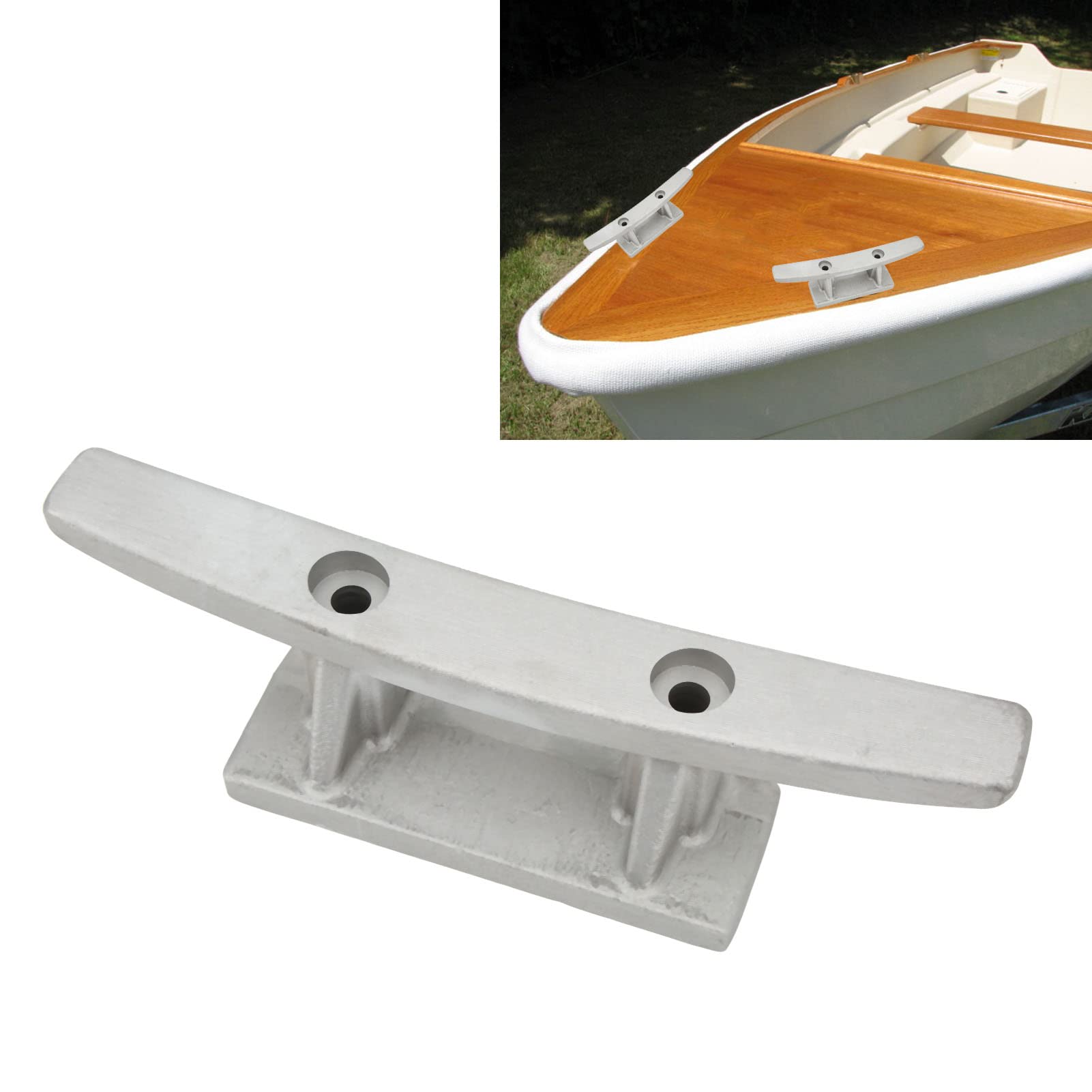 Rope Cleat 4-Inch Galvanized Boat Dock Cleats 6-Pack - Marine Grade S ...