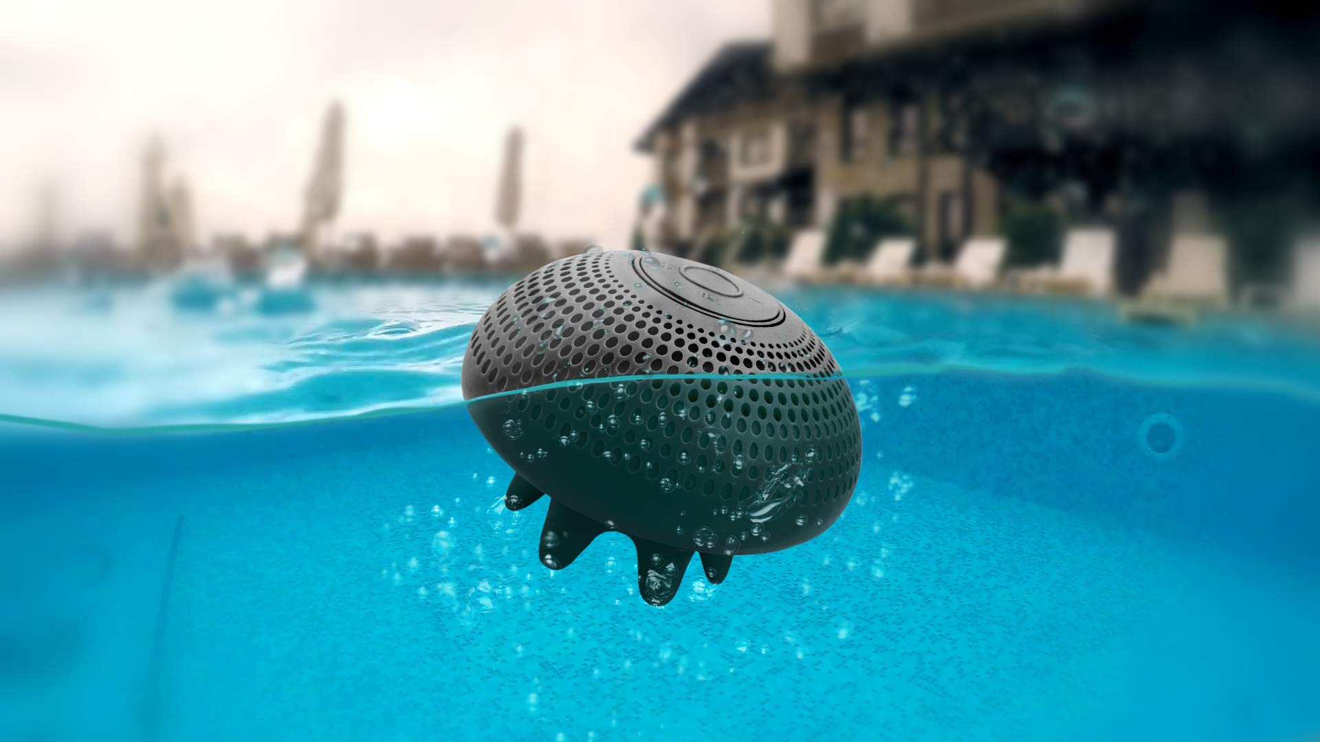Altavoz Flotante Impermeable Negro - Mob | Altavoz Flotante Negro | Altavoz Bluetooth con micrófono Integrado | 9 Horas de duración de la batería