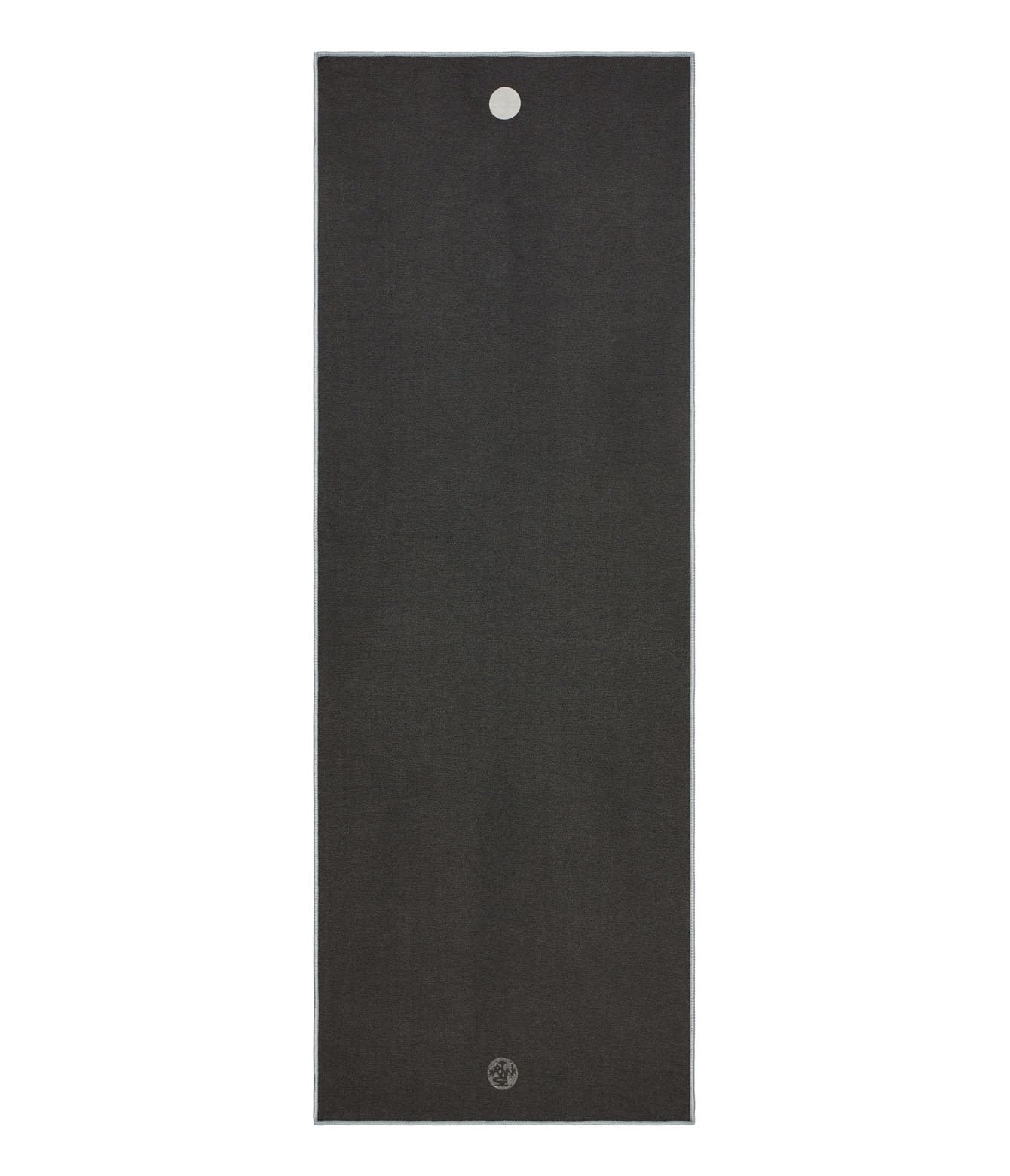 Manduka Yogitoes Toalla para Esterilla de Yoga, Ligera, Microfibra de Secado rápido, tecnología Antideslizante, para Hot Yoga, Vinyasa y Power Yoga, 180 cm, Gris
