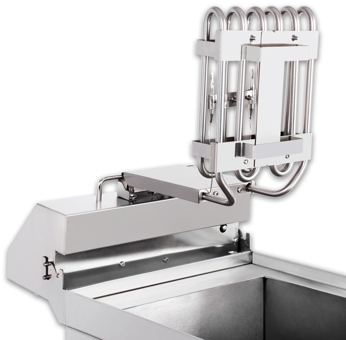 Beeketal BWF-101P Profi Gastronomie Kaltzonen Fritteuse 10 Liter Edelstahl Doppelheizspirale Temperaturkontrolle Fettablaufhahn
