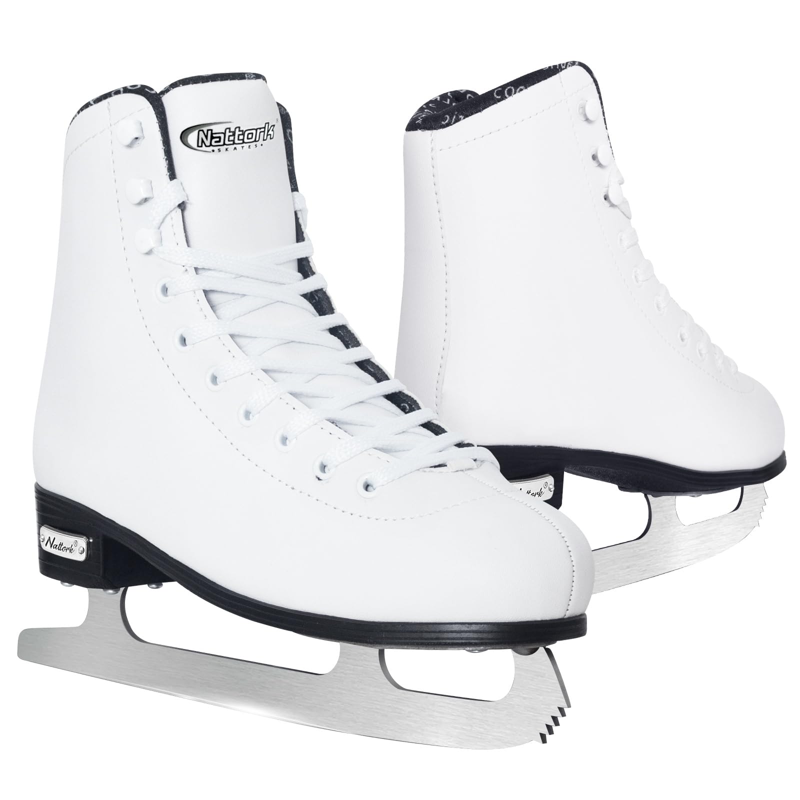 BASYNOL Nattork Womens Figure Ice Skates,Recreational Ice Skates with Stainless Steel Blade,Lace Up Adult Figure Skate Ice Hockey Skates for Outdoor,Figure Ice Skate Shoes for Youth and Adult