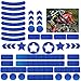 JIASHA Adhesivos Reflectantes,Pegatinas Reflectantes Kit,Pegatinas Reflectantes Bicicleta,para Bicicleta/Cochecito/Casco/Moto (Azul)