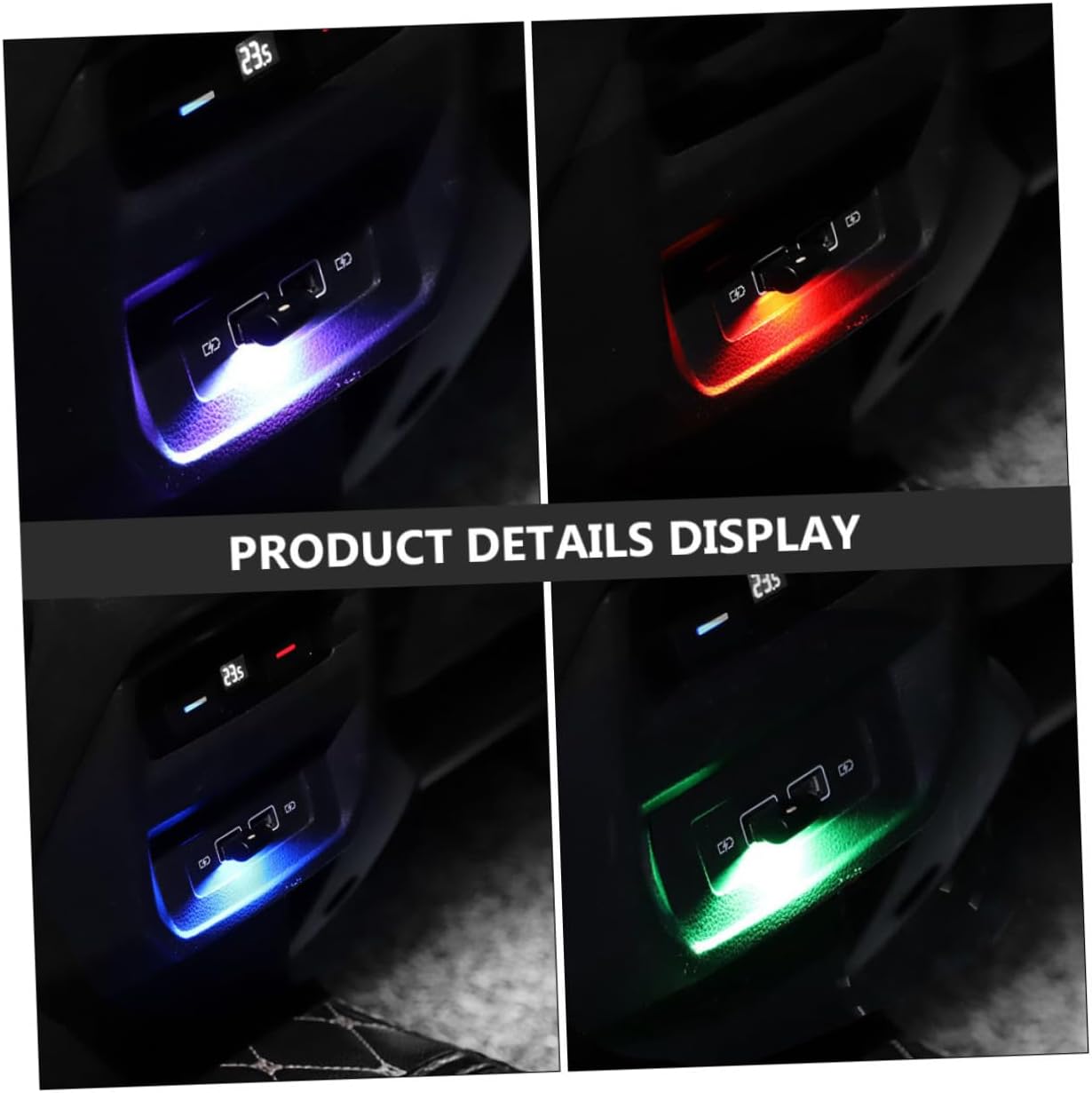6pcs Led Interior Car Lights Usb Atmosphere Lamps Car Decor Led Lights Vehicle