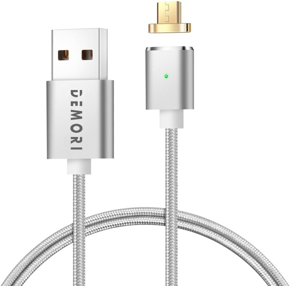 Premium Magnetic Charging Cable - One Click Charging, Ideal for Driving, Compatible with Android & Samsung & Google Nexus & HTC Devices, Gold Plated Connector, Samsung Charging Cable, Android Charging Cable, Magnetic Cable, Magnetic Charging Cable, 1 YEAR WARRANTY