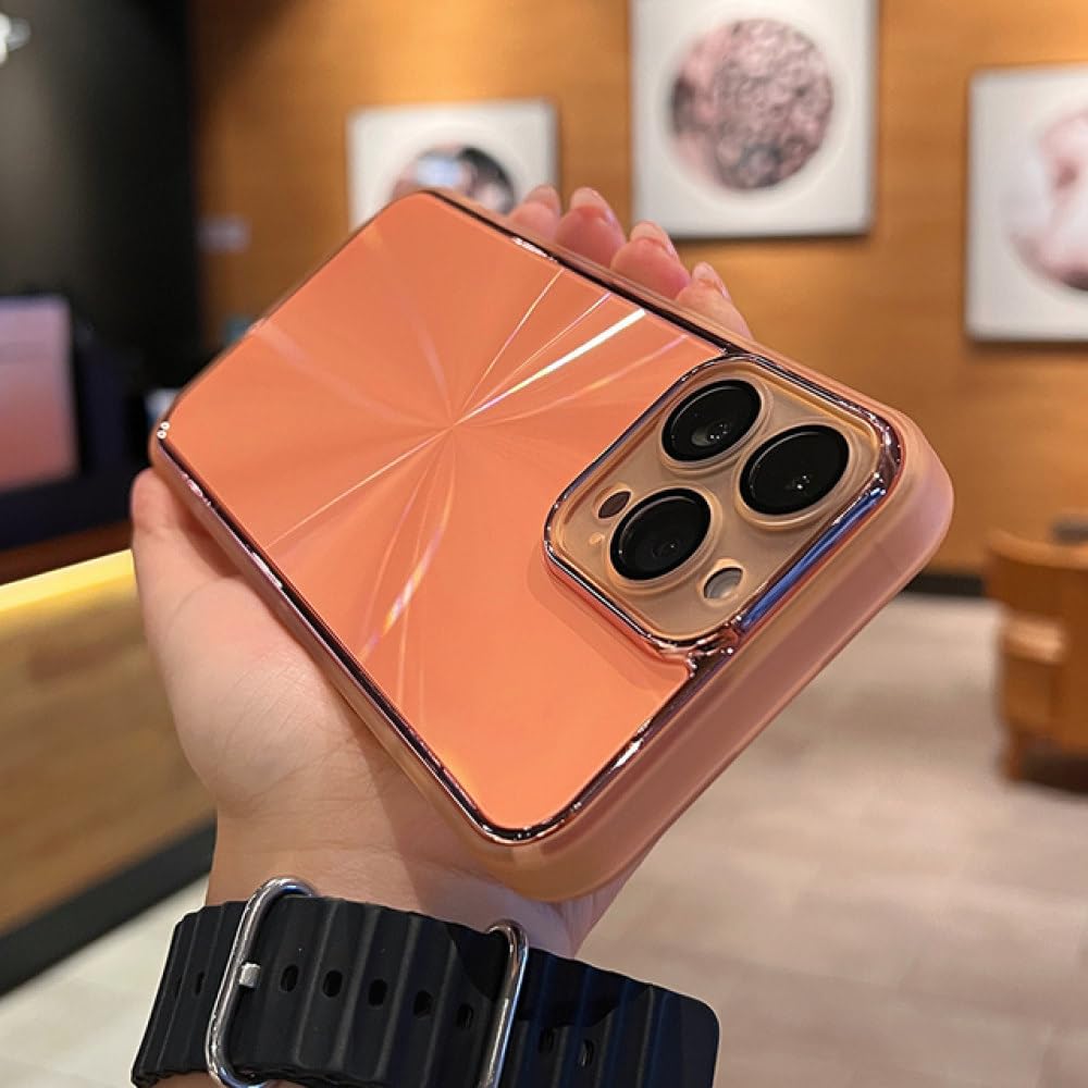 Coque iPhone 11 ENILSA Rose effet Aurore Laser avec protection d'objectif - 7
