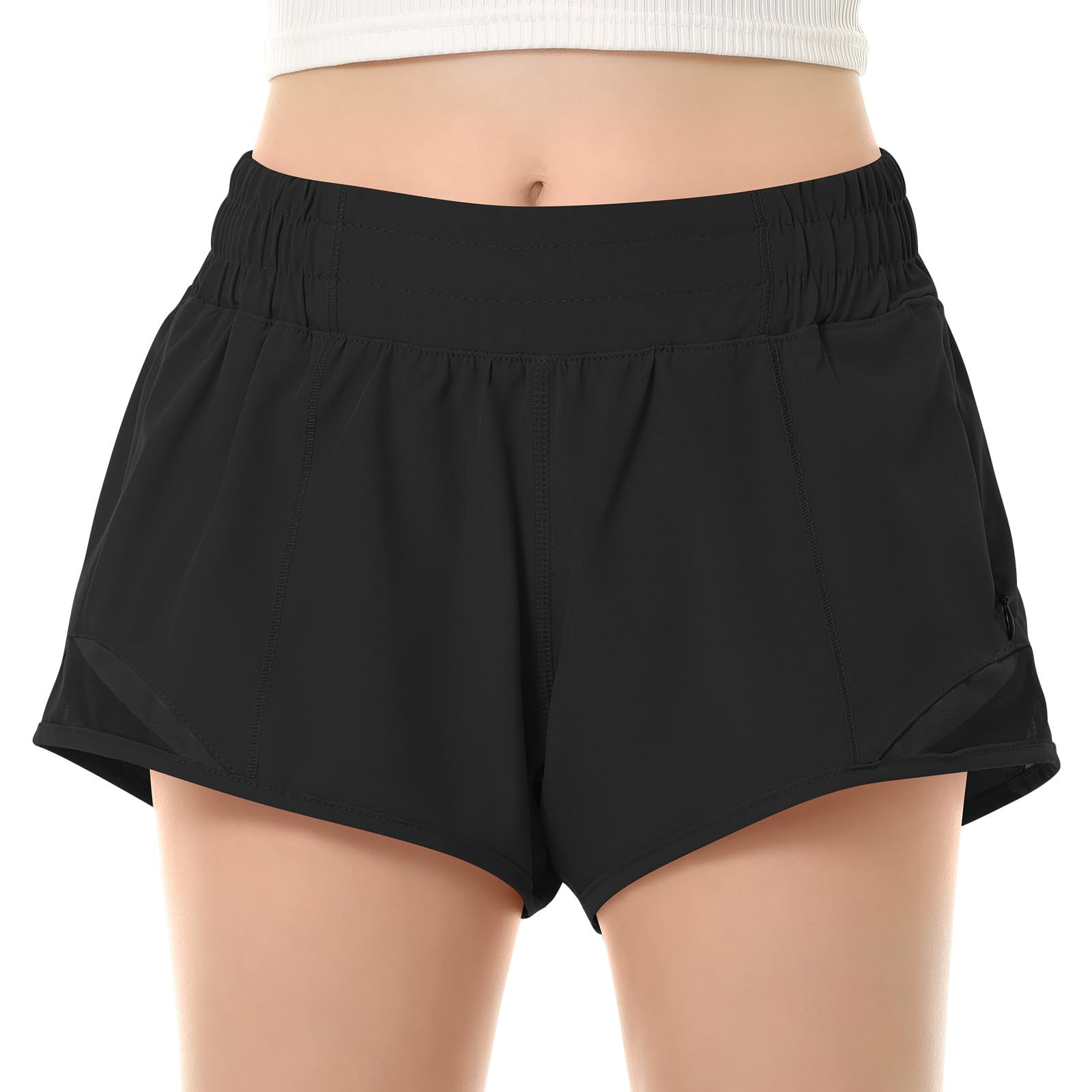 QooNoo Girls Athletic Shorts with Pocket Running Shorts