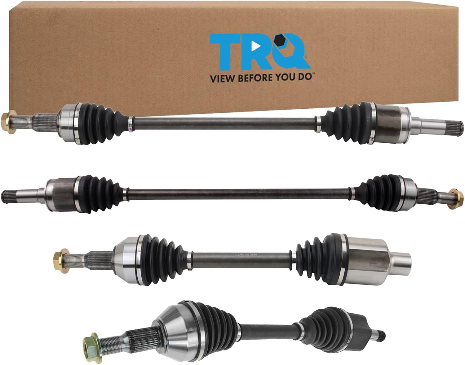 TRQ CV Axle Shaft Assembly Set Front & Rear Compatible with 2012-2017 Buick Enclave Chevrolet Traverse 2012-2016 GMC Acadia 2017 Acadia Limited