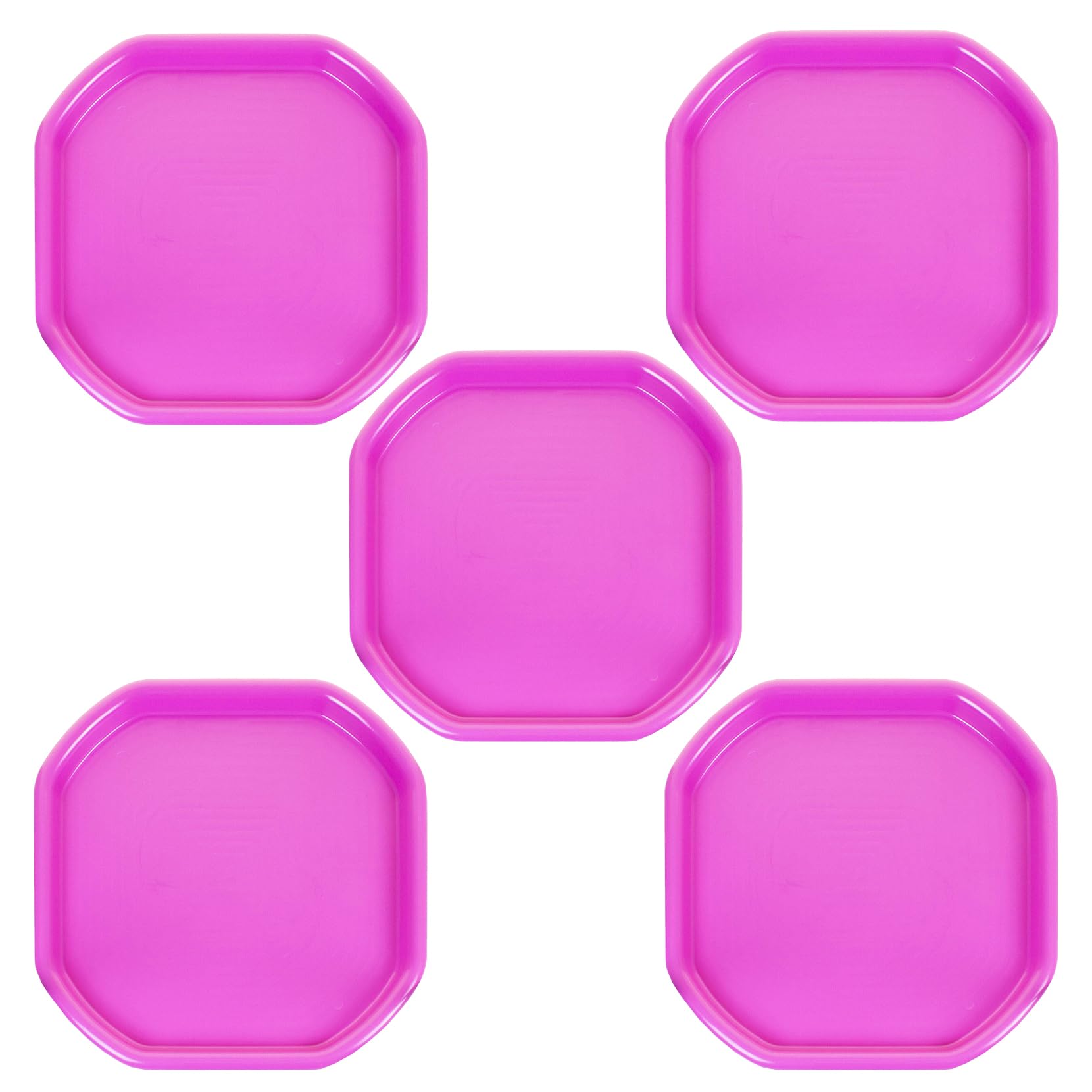 Small Mixing Tray Colourful Tuff Trays Kids Sand Pit Play 70 cm x 70 cm Messy Play Tray Concrete and Mortar Mixing Tray (Qty - 5, Pink)